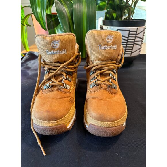 Boys Girls Youth Timberland Euro Hiker Nubuck Boots Wheat TB096775, size 2.5 NEW - Picture 6 of 7